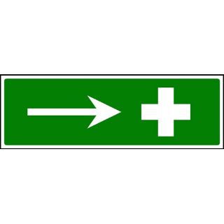 Picture of "First Aid- Right Arrow" Sign 